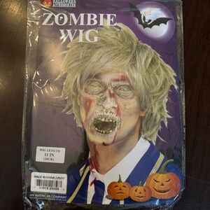 NWT Zombie Messy Blonde Wig. Length 11 inches. Halloween